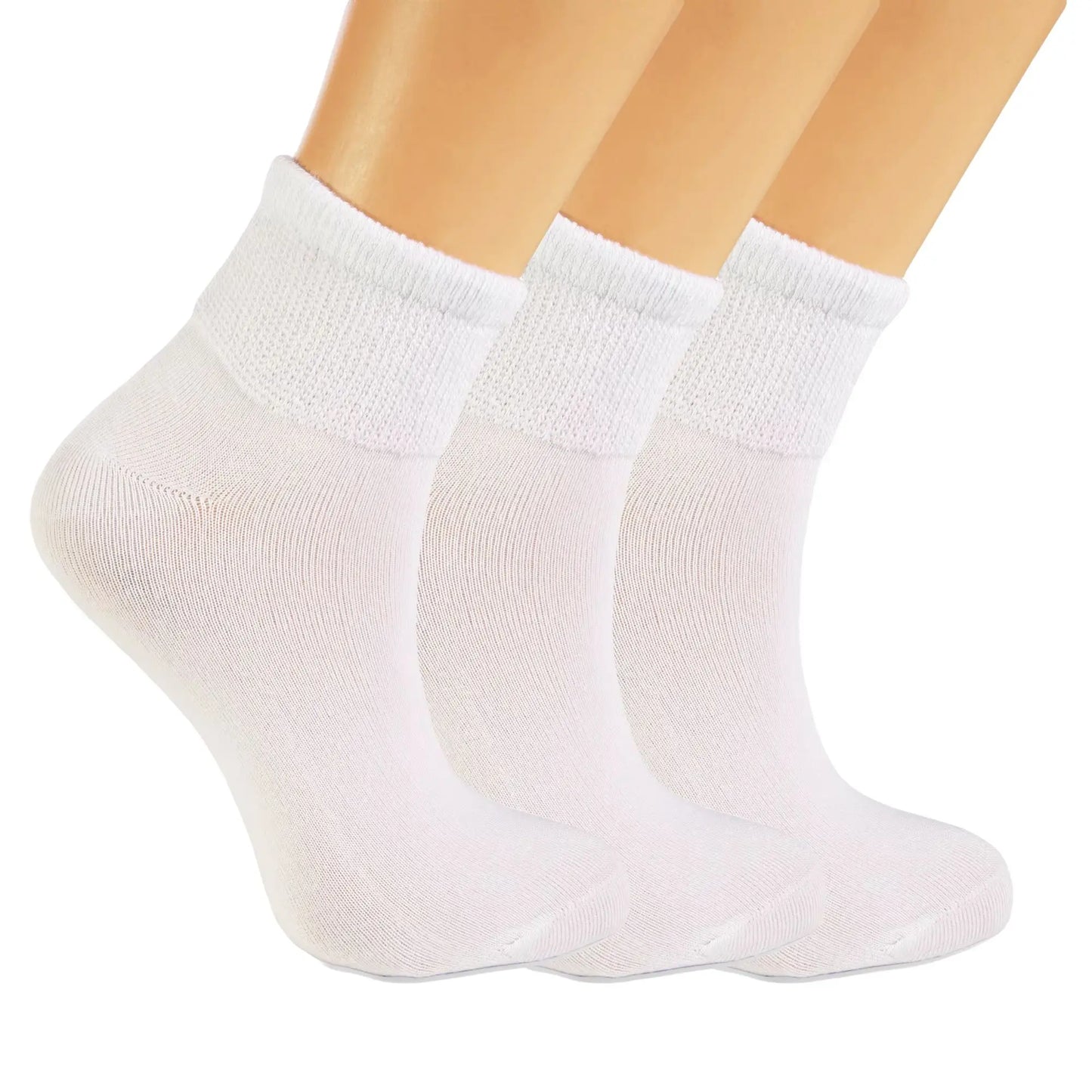 Unisex Cotton Diabetic Ankle Socks 3 Pairs