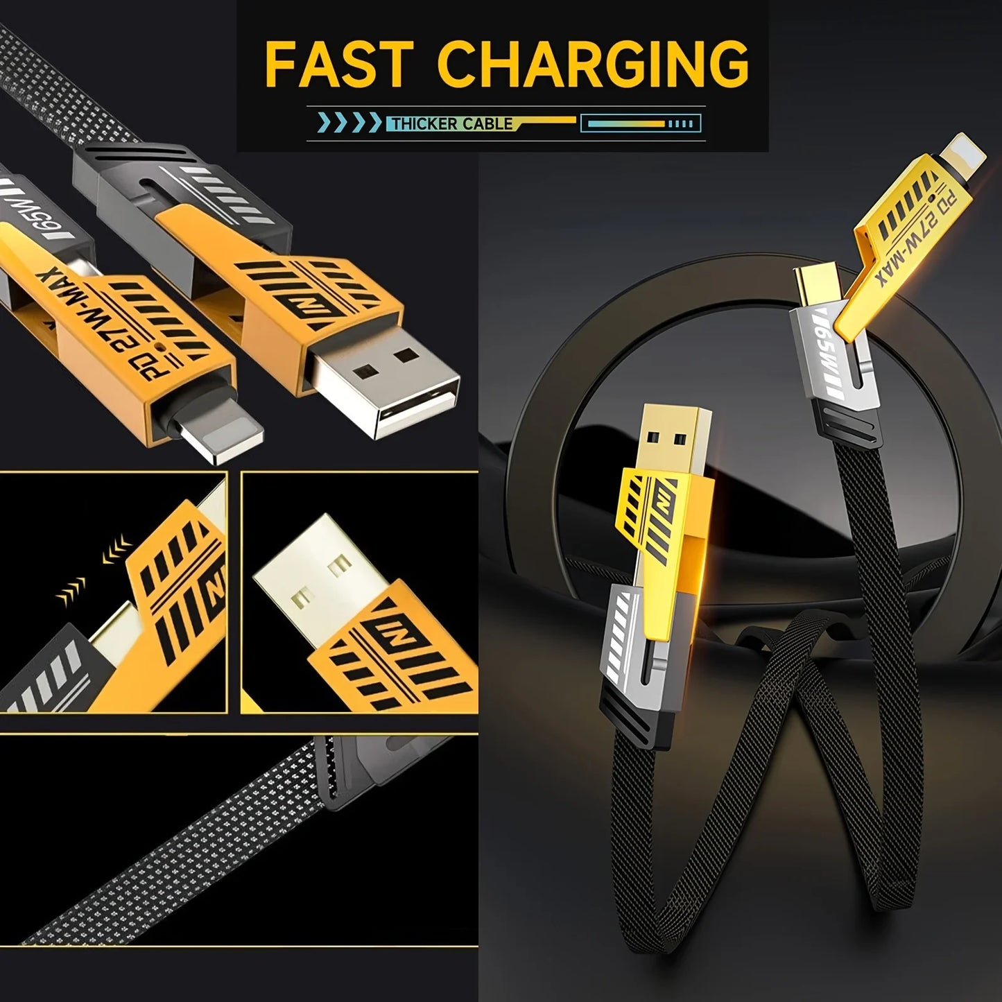 4 in 1 Charging Cable Type C USB
