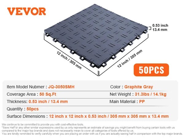 Interlocking Garage Floor Covering Tiles