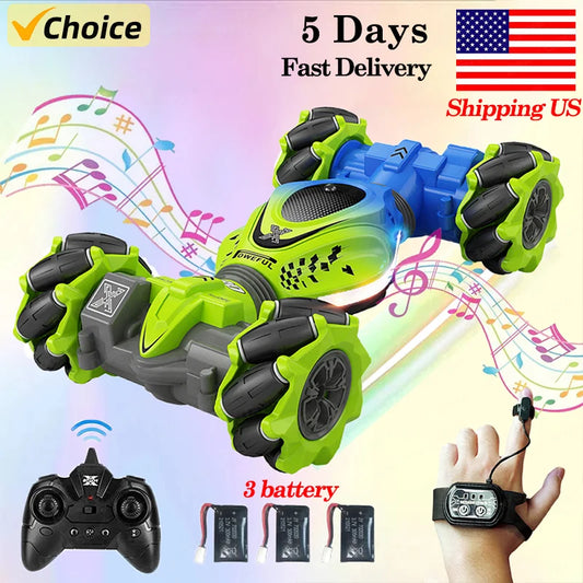 4WD RC Stunt Car 2.4G Radio with  Gesture Sensor Rotation Electronic Toys Gifts