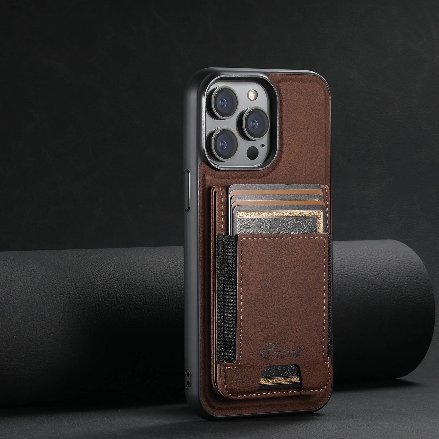 Leather Magnetic 2-in-1 Card Holder Wallet Phone Case