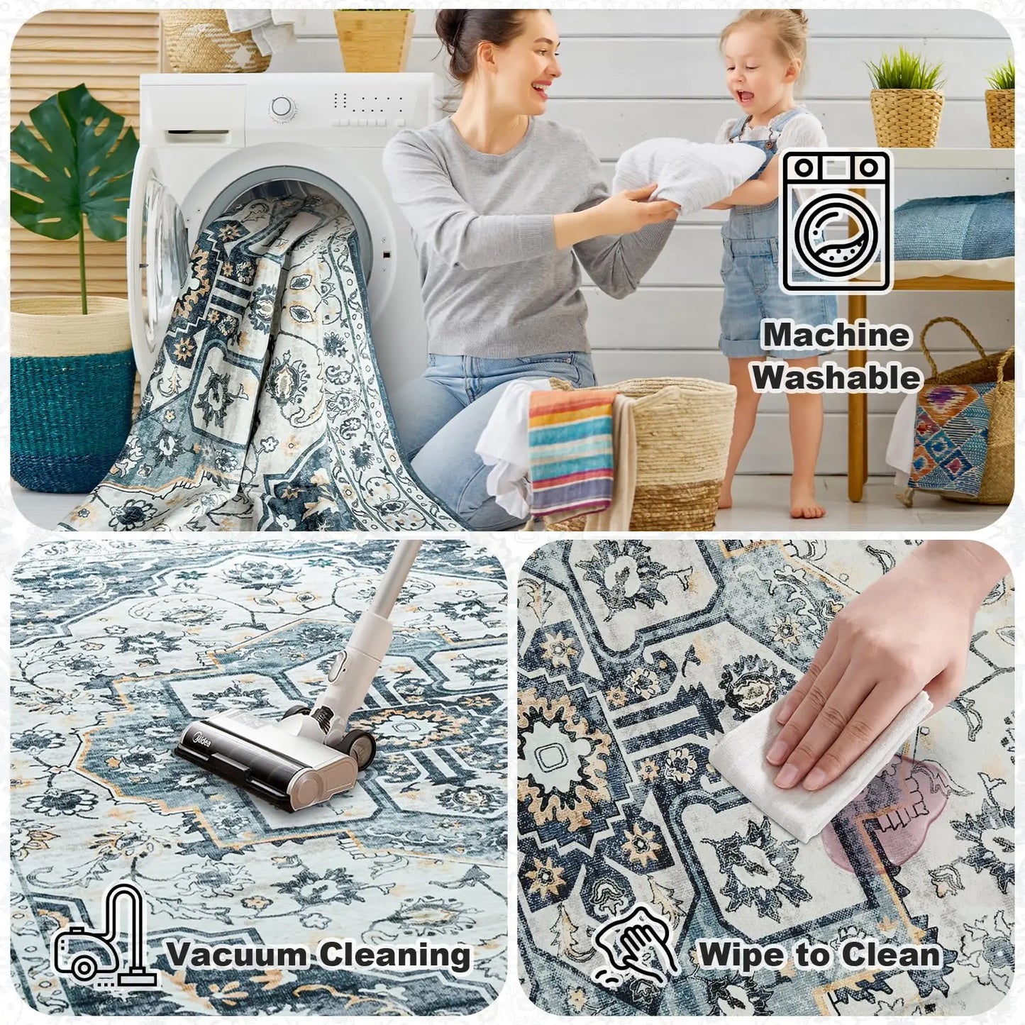 Washable decorative Rug