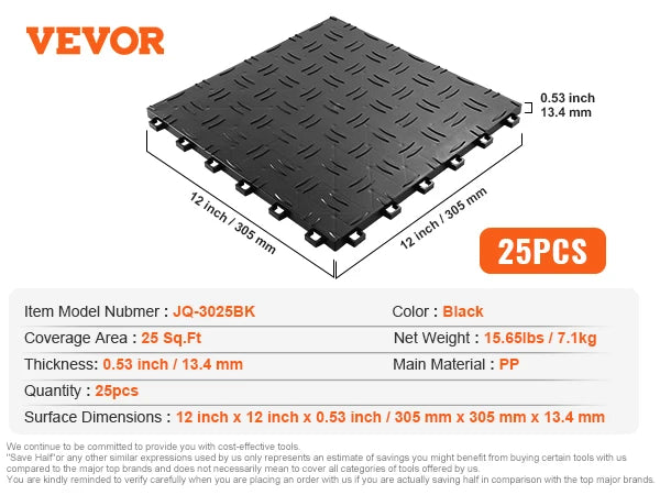 Interlocking Garage Floor Covering Tiles