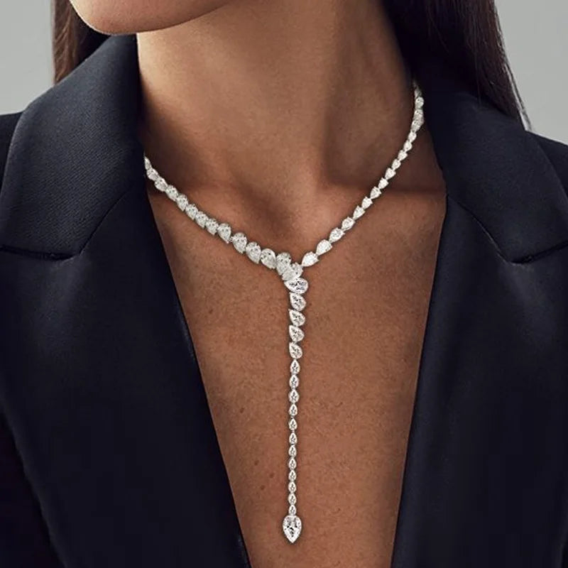 Water Drop Zircon Necklace