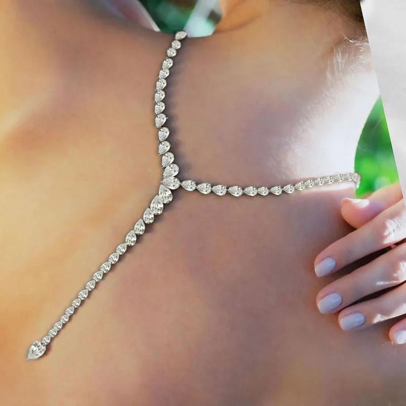 Water Drop Zircon Necklace
