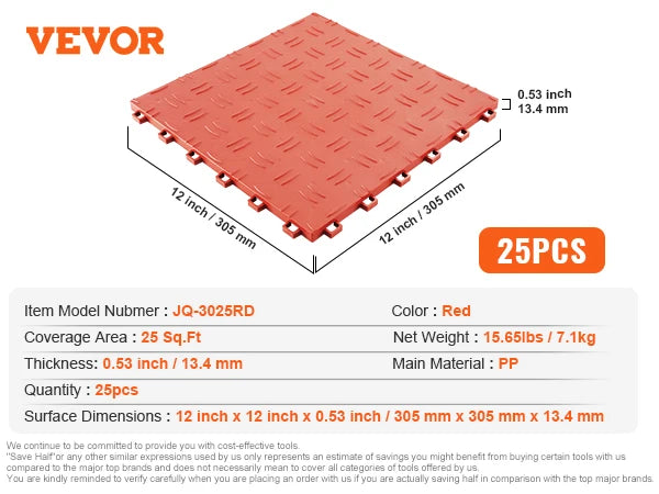 Interlocking Garage Floor Covering Tiles